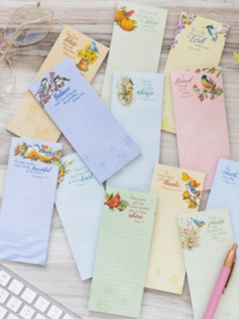 NWT Songbirds Inspirational Memo Pads 12 Notepads